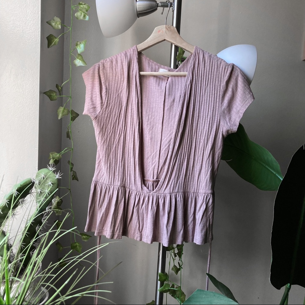 Urban outfitters peplum wrap top